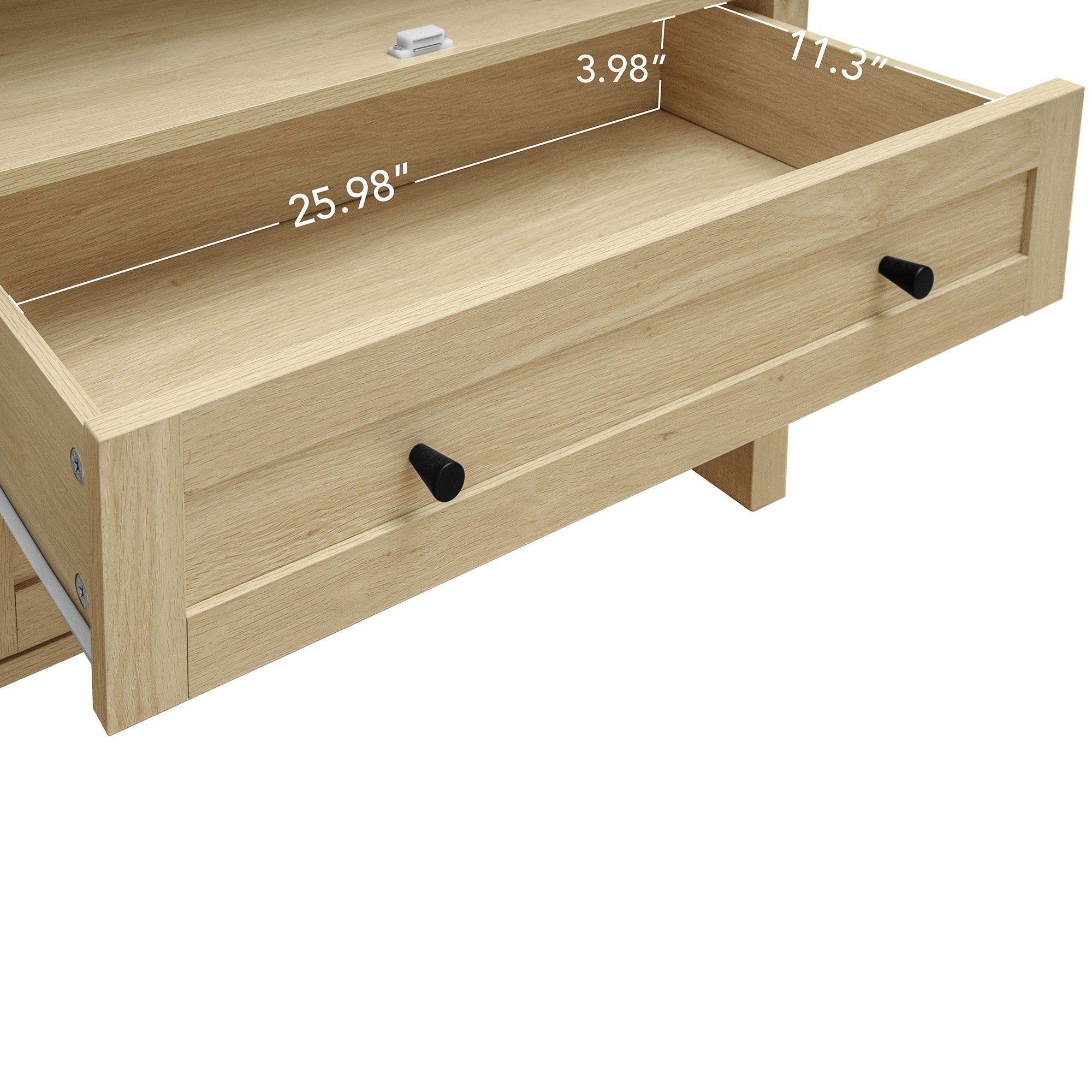 Tall Arched Kitchen Pantry, Arched Storage Display Cabinet With 2 Drawers & Adjustable Shelves, Rattan Door Versatile Storage Cabinet For Kitchen, Dining Room, Living Room - Natural