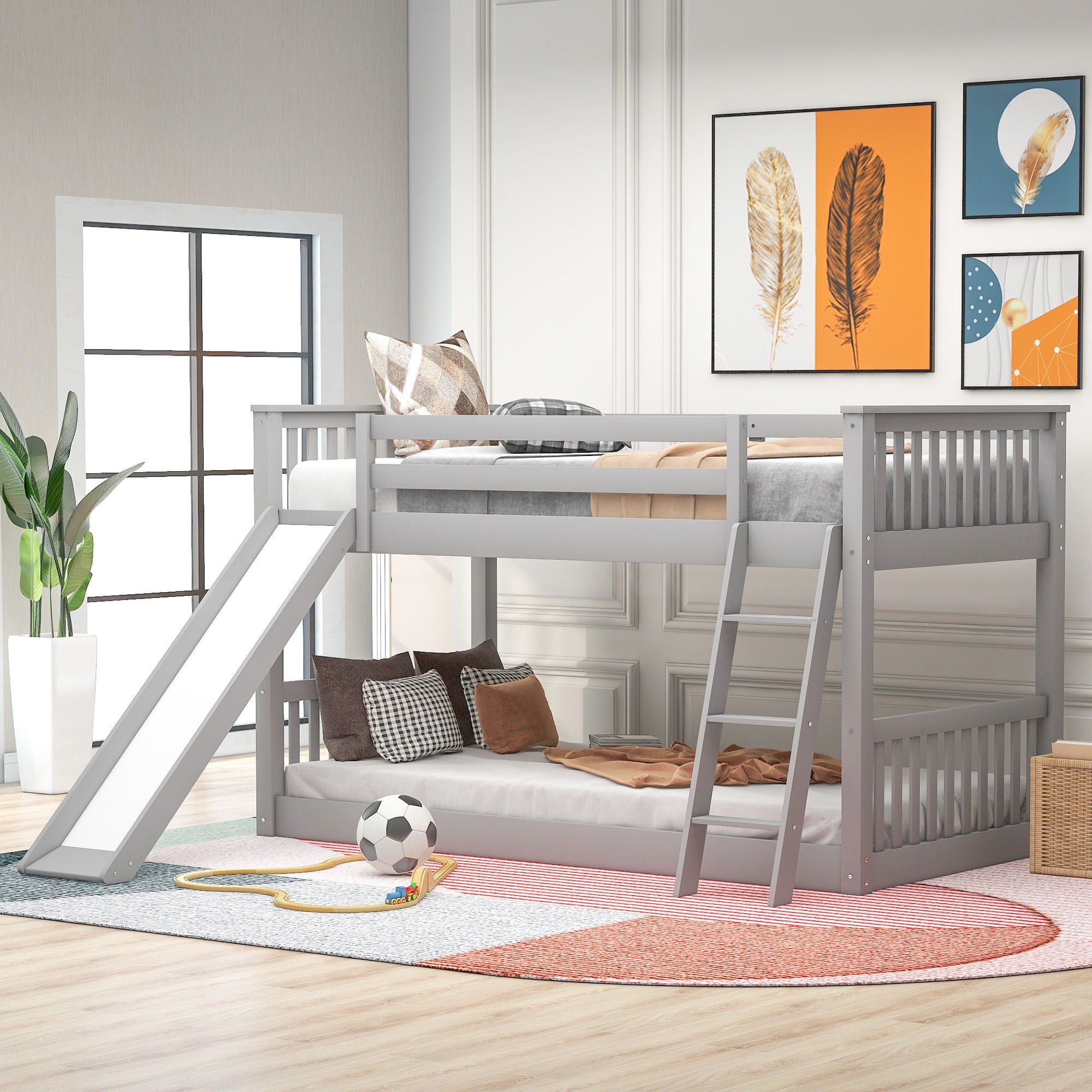 Bunk Bed & Convertible Slide And Ladder