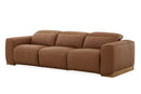 Divani Casa Hagerty - Modern Brown Leather Sofa with 2 Power Recliners