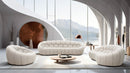 Divani Casa Yolonda - Modern Curved Beige Fabric Sofa