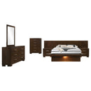 Jessica 5-piece Queen LED Bedroom Set Snow White