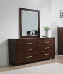 Jessica 6-drawer Dresser Cappuccino