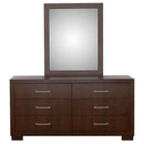 Jessica 6-drawer Dresser Cappuccino