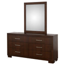 Jessica 6-drawer Dresser Cappuccino