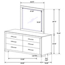 Jessica 6-drawer Dresser Cappuccino