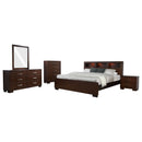 Jessica  California King Bedroom Set Cappuccino