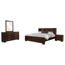 Jessica  California King Bedroom Set Cappuccino