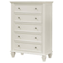 Sandy Beach 5-drawer Bedroom Chest Black