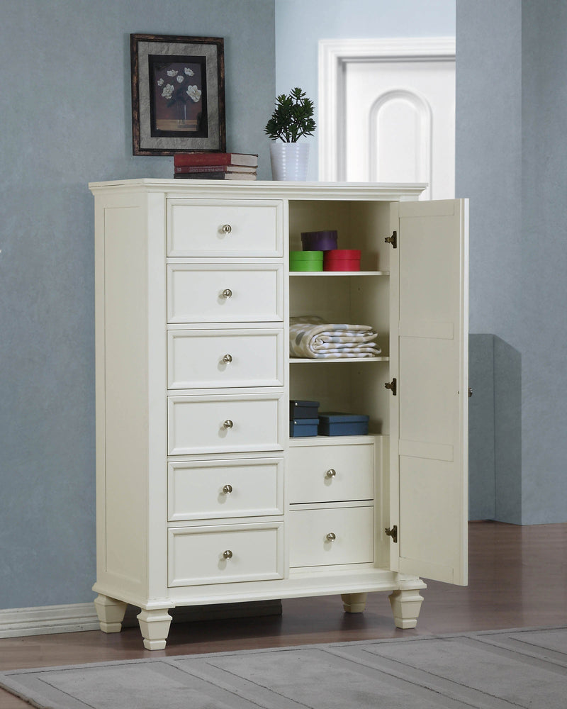Sandy Beach 5-drawer Bedroom Chest Black