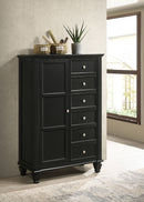 Sandy Beach 5-drawer Bedroom Chest Black
