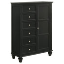 Sandy Beach 5-drawer Bedroom Chest Black