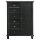 Sandy Beach 5-drawer Bedroom Chest Black