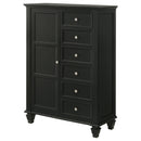 Sandy Beach 5-drawer Bedroom Chest Black