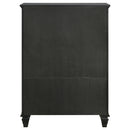 Sandy Beach 5-drawer Bedroom Chest Black
