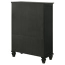 Sandy Beach 5-drawer Bedroom Chest Black
