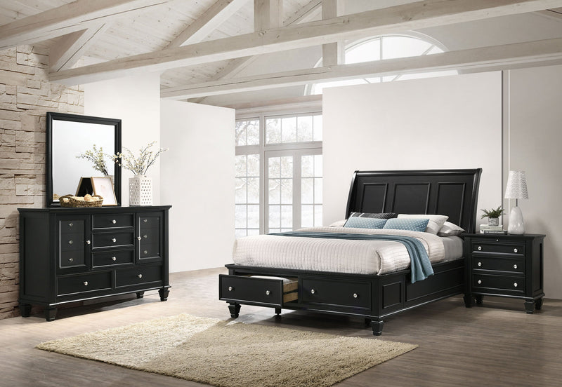 Sandy Beach  California King Bedroom Set Black