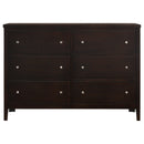 Carlton 6-drawer Dresser Cappuccino