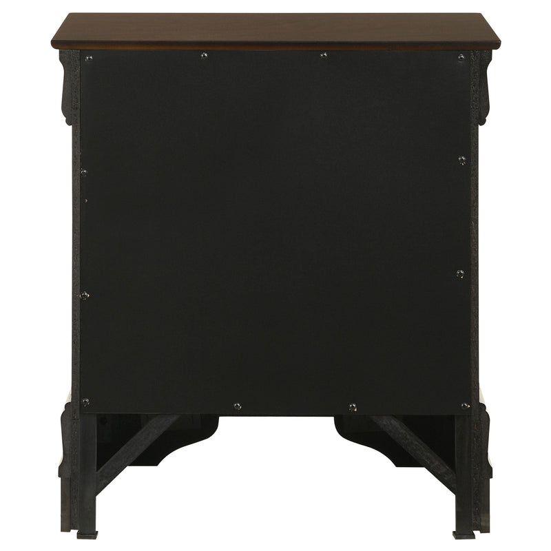 Louis Philippe 2-drawer Nightstand Bedside Table White