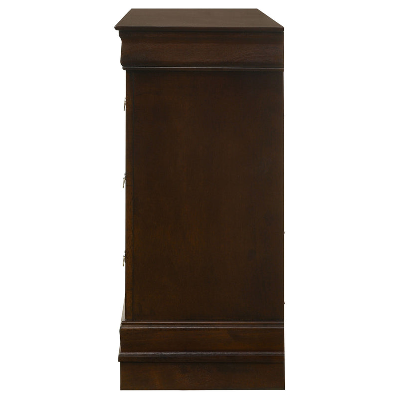 Louis Philippe 6-drawer Dresser and Mirror White