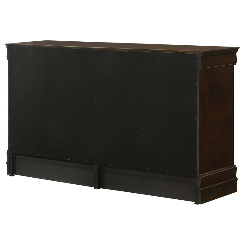 Louis Philippe 6-drawer Dresser and Mirror White