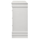 Louis Philippe 6-drawer Dresser and Mirror White