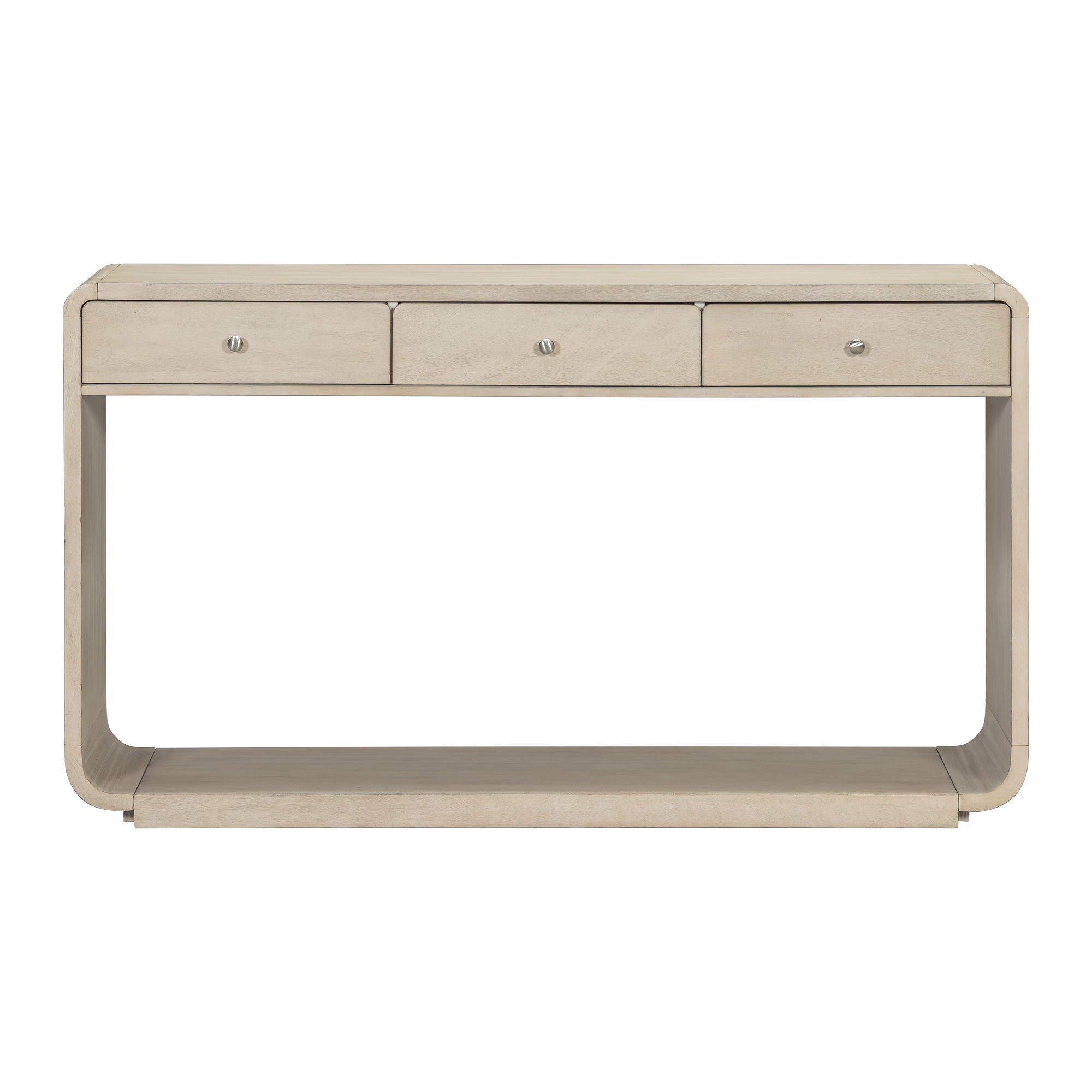 onsole Table With 3 Drawers And Display Shelf