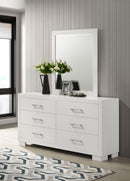 Jessica 6-drawer Dresser Cappuccino