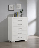 Jessica 5-drawer Bedroom Chest Cappuccino