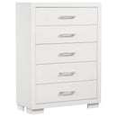 Jessica 5-drawer Bedroom Chest Cappuccino