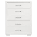 Jessica 5-drawer Bedroom Chest Cappuccino