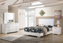 Felicity  California King Bedroom Set White Gloss