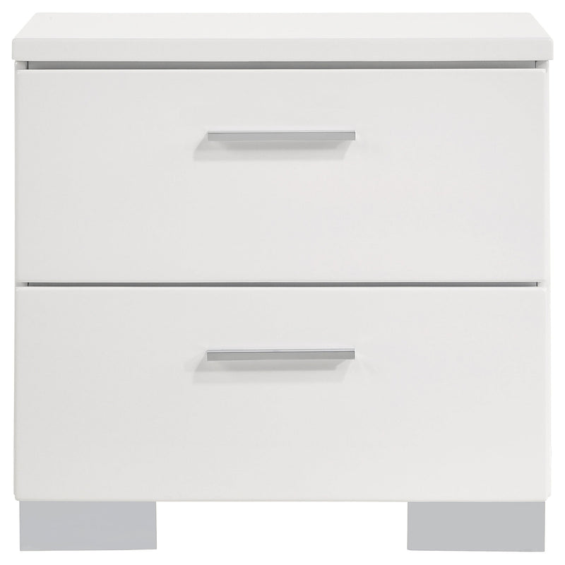 Felicity  California King Bedroom Set White Gloss