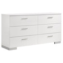 Felicity  California King Bedroom Set White Gloss
