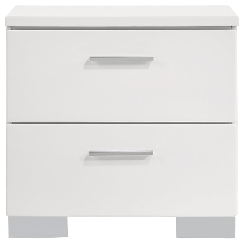 Felicity  California King Bedroom Set White Gloss