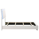 Felicity Wood  Panel Bed White High Gloss