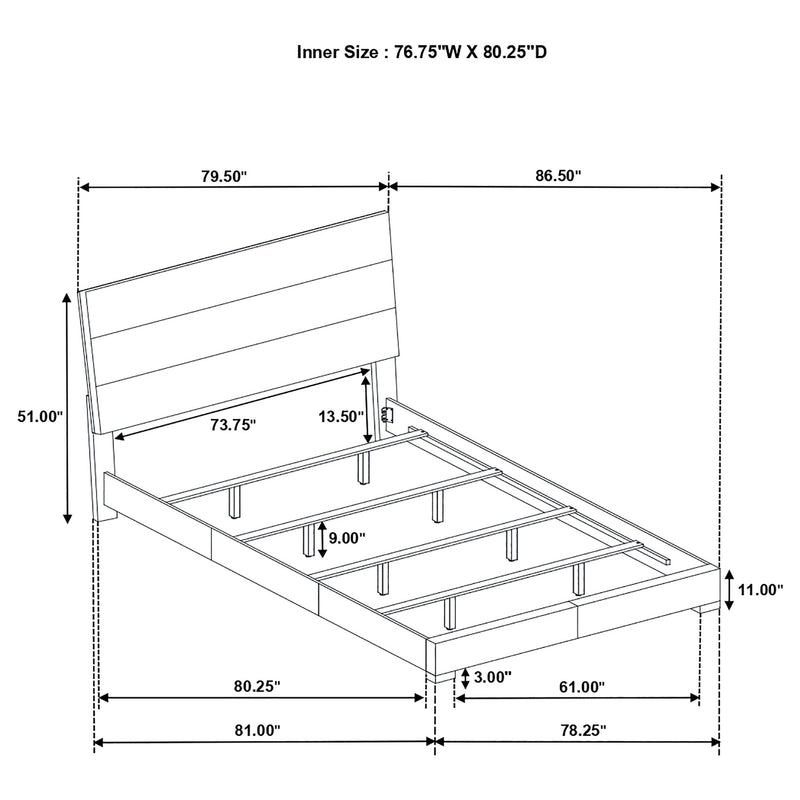 Felicity Wood  Panel Bed White High Gloss