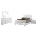 Felicity  California King Bedroom Set White Gloss
