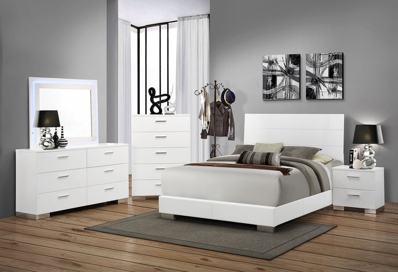Felicity  Bedroom Set White High Gloss