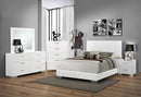 Felicity  California King Bedroom Set White Gloss
