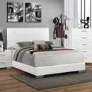 Felicity Wood  Panel Bed White High Gloss