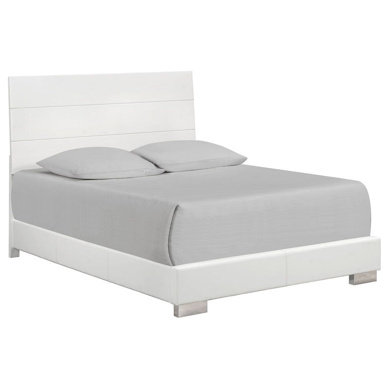 Felicity Wood  Panel Bed White High Gloss