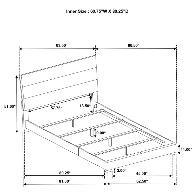 Felicity Wood  Panel Bed White High Gloss