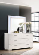 Felicity 6-drawer Dresser White High Gloss