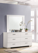 Felicity 6-drawer Dresser White High Gloss