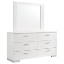 Felicity 6-drawer Dresser White High Gloss