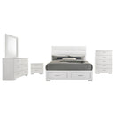 Felicity  California King Bedroom Set White Gloss