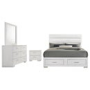 Felicity  California King Bedroom Set White Gloss