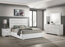 Felicity  California King Bedroom Set White Gloss