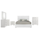 Felicity  California King Bedroom Set White Gloss