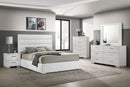Felicity  California King Bedroom Set White Gloss